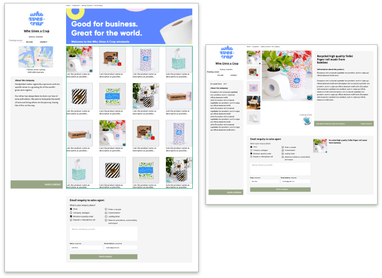 Website wireframe