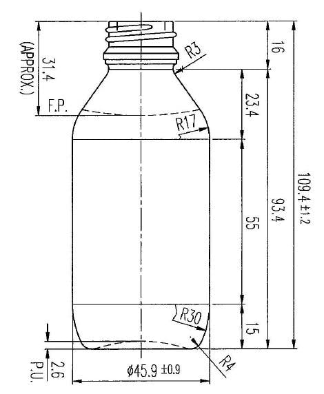 Amber Boston 100ml round glass bottle (24mm neck) image 1