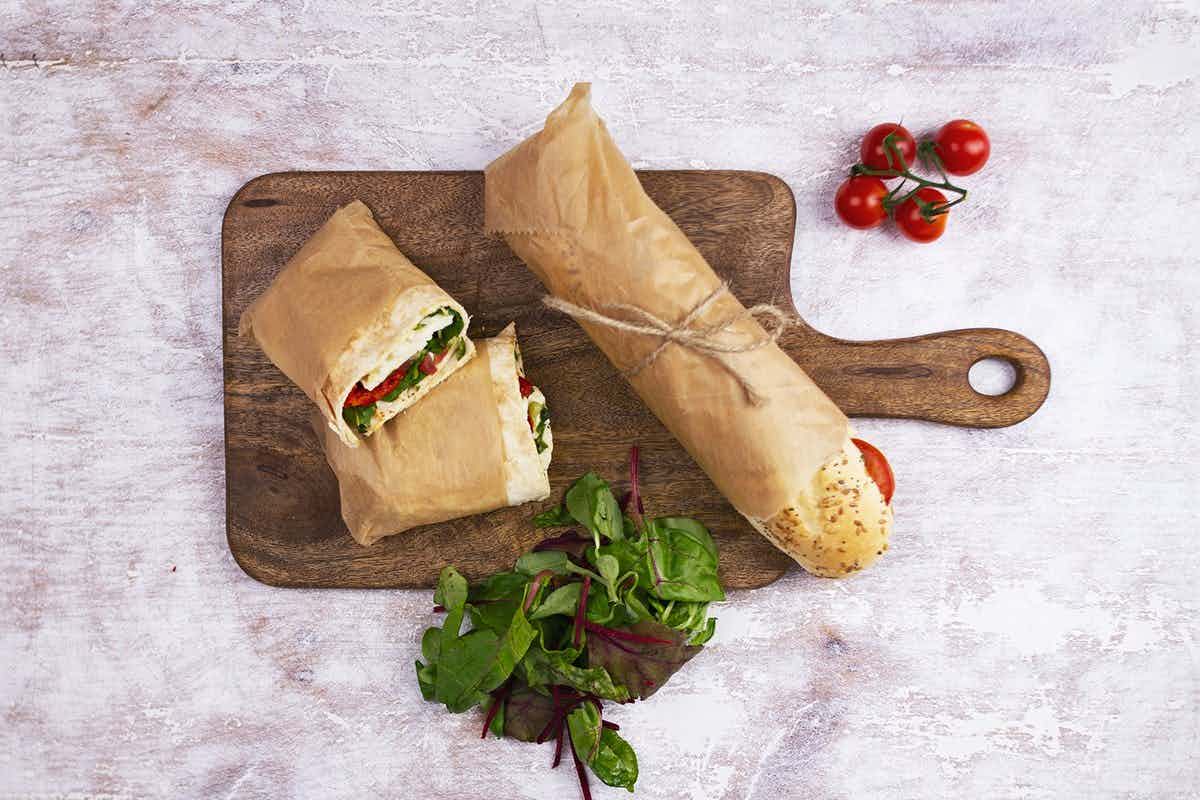 Vegware greaseproof paper made from sustainably sourced chlorine-free paper