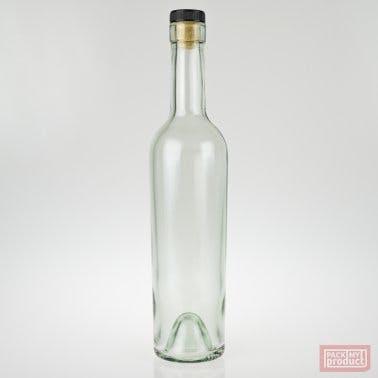 375ml Bordelaise Round Bottle with Cork Stopper image 0